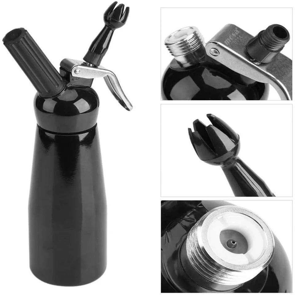 Professional Aluminum Cream Foamer Cream Whipper Butter Dispenser Coffee Dessert Cake DIY Bake Tools 500ml