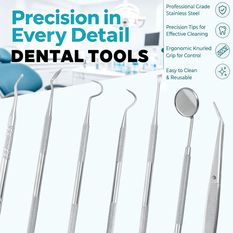 Dragon Professional Dental Cleaning Tools Stainless Steel Tooth Scraper Plaque Remover Tartar Pick Oral Hygiene Tool