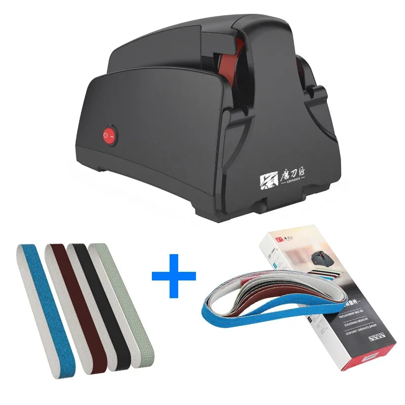 Home Use Electric Belt Sharpener, 4 Grits 120-1000#, Sanding Belt Knife Sharpening Tool for Kitchen