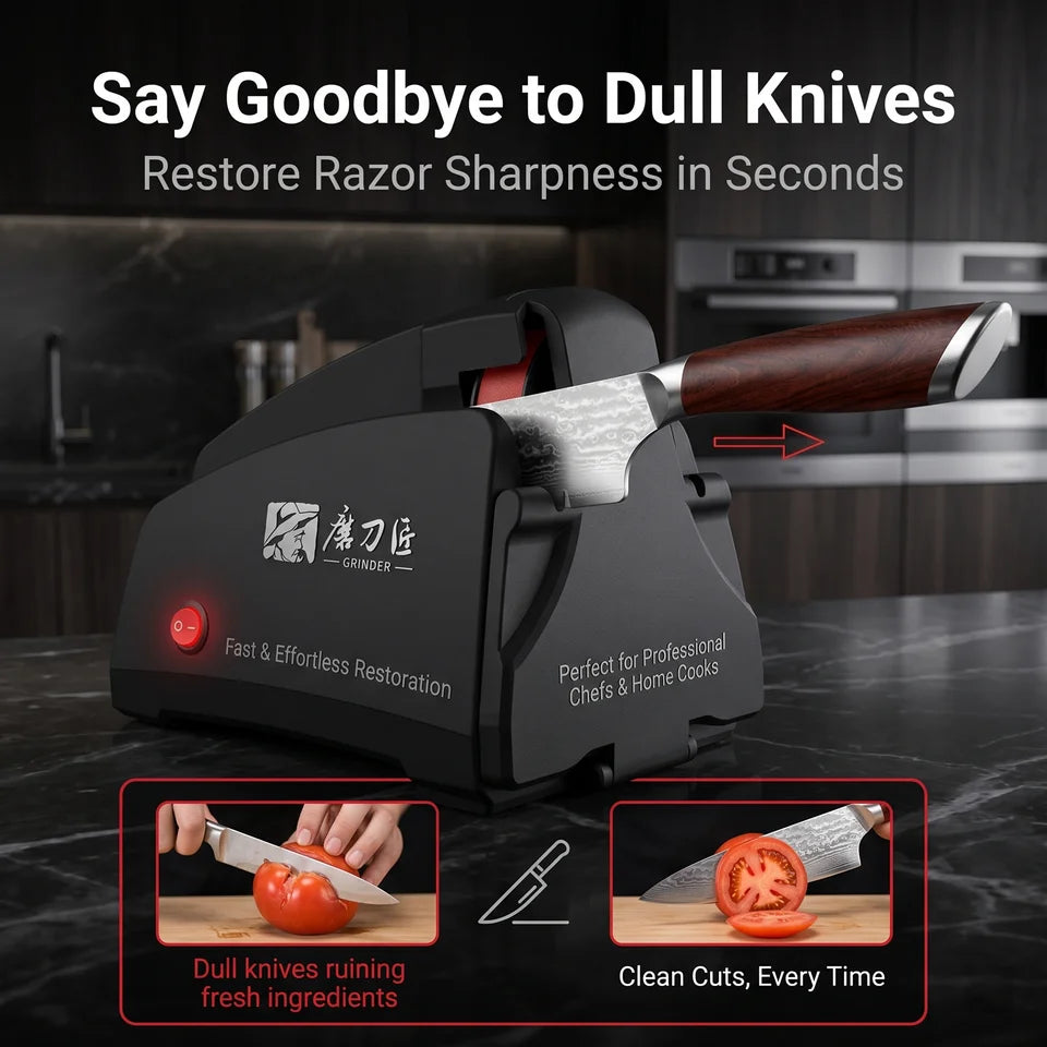 Home Use Electric Belt Sharpener, 4 Grits 120-1000#, Sanding Belt Knife Sharpening Tool for Kitchen