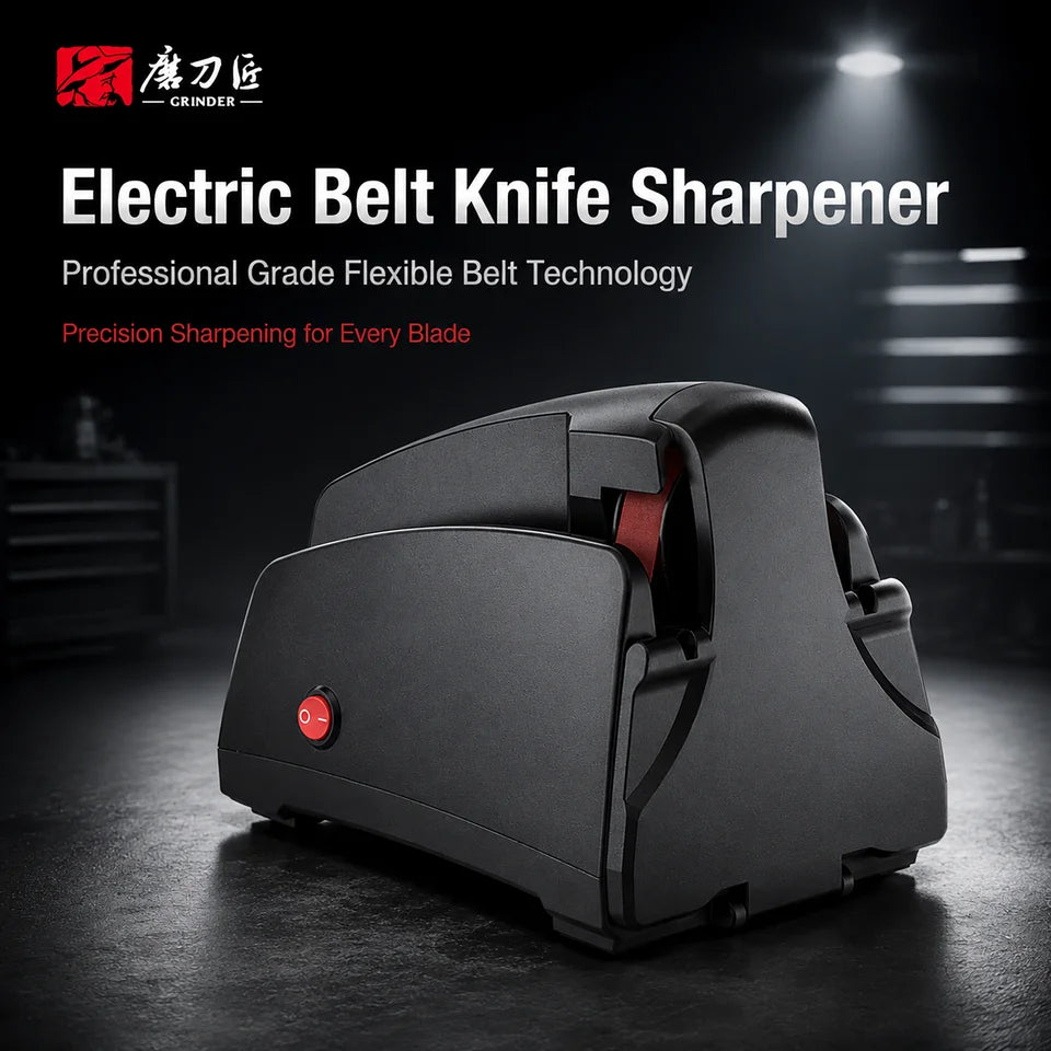 Home Use Electric Belt Sharpener, 4 Grits 120-1000#, Sanding Belt Knife Sharpening Tool for Kitchen